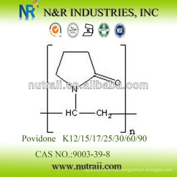 Fornecedor confiável Povidone K12 / K15 / K17 / K25 / K30 / K60 / K90